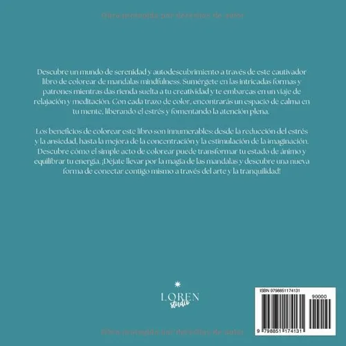 Vista 2 de MINDFULLNESS MANDALAS LIBRO PARA COLOREAR 50 PAGINAS (Spanish Edition)