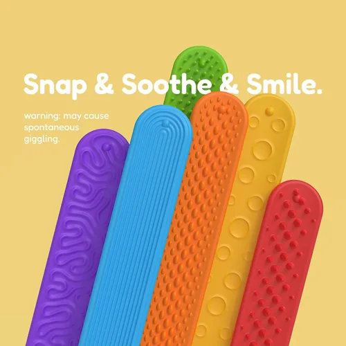 Vista 2 de Paquete de 6 juguetes sensoriales para ansiedad, pulseras de silicona texturizada, juguetes sensoriales para niños, herramienta calmante