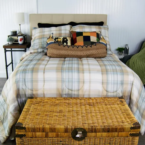 Vista 7 de Donna Sharp Juego de ropa de cama Queen – 3 piezas – Juego de edredón Forest Grove Lodge con edredón Queen y dos fundas de almohada estándar