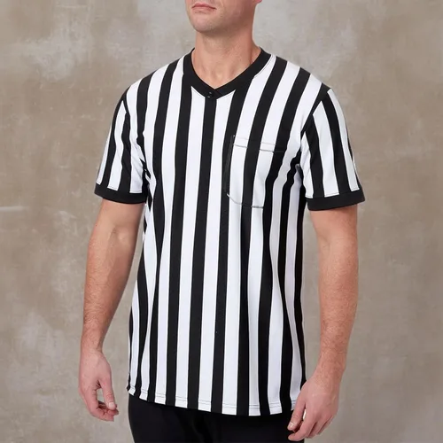 Vista 7 de redgino Camisa de árbitro para hombre de mujer Negra y blanca a rayas Fútbol Fútbol americano Baloncesto Jersey de árbitro de Halloween