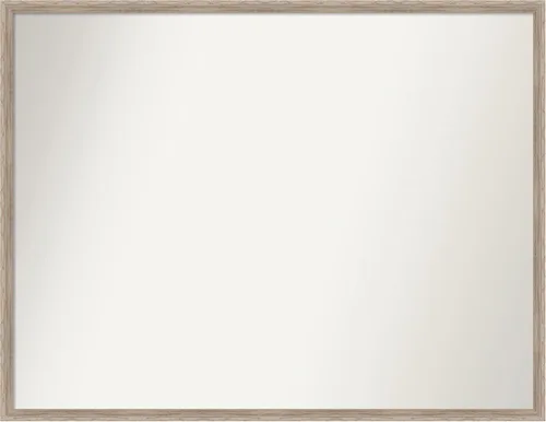 Vista 76 de Amanti Art Espejo de baño blanco para sobre el fregadero, 24 x 27 pulgadas, espejo de tocador rectangular con cuña de madera dura, marco de madera