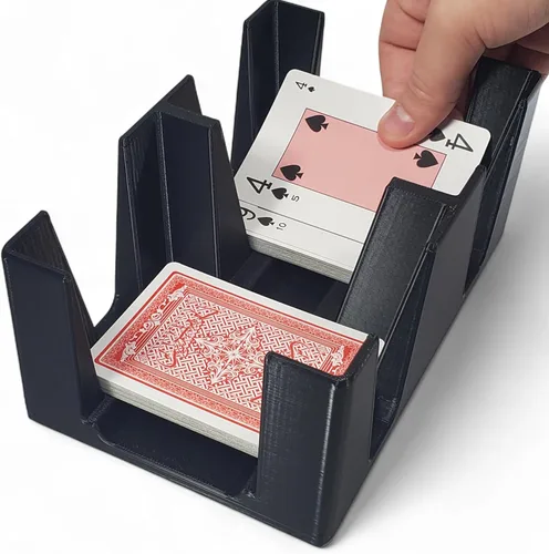 Vista 19 de Bandeja de plástico negro para cartas o carrito, no giratoria, fabricada en Estados Unidos Non-Swivel, Deluxe Plastic, Holds up to 2 decks, Does