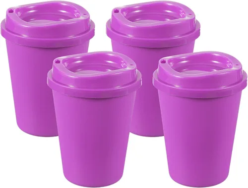 Vista 28 de uxcell 2 tazas reutilizables para café, 16 onzas, café de viaje, color azul Azul claro