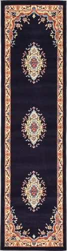 Vista 83 de Unique Loom - Alfombra de área estilo persa tradicional de la colección Reza, de 2 pies 2 pulgadas x 3 pies, colores negro y beige