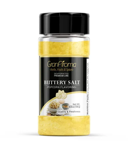 Vista 7 de GranAroma Condimento de sal mantecosa, 4 onzas, condimento para palomitas de maíz, estilo cine, sabor delicioso