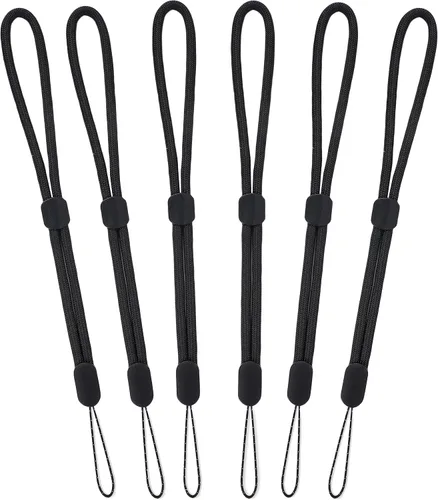 Vista 3 de YOUOWO Cordones de muñeca de longitud ajustable, 6 piezas, correa pequeña, cordón corto para llaves, fundas de teléfono, llavero USB