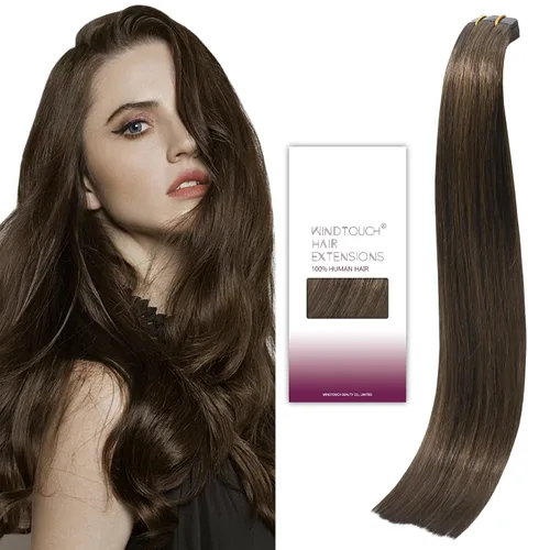 Vista 23 de WindTouch Extensiones de cabello humano con cinta adhesiva, color rojo, 20 unidades, 14 pulgadas, #rojo, 1.06 oz