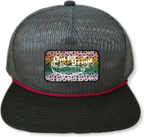 Vista 17 de ThatsRad Out for Trout Corduroy Snapback Sombrero Gorra Pesca con Mosca Pescador
