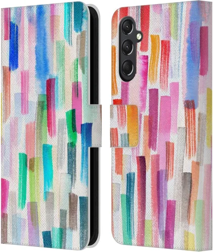 Vista 91 de Head Case Designs Officially Licensed Ninola Brushstrokes Multi Colorful Leather Wallet Case Compatible with Samsung Galaxy A07 4G