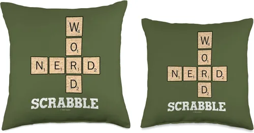 Vista 3 de Scrabble Word Nerd - Almohada de 16.0 x 16.0 in, multicolor