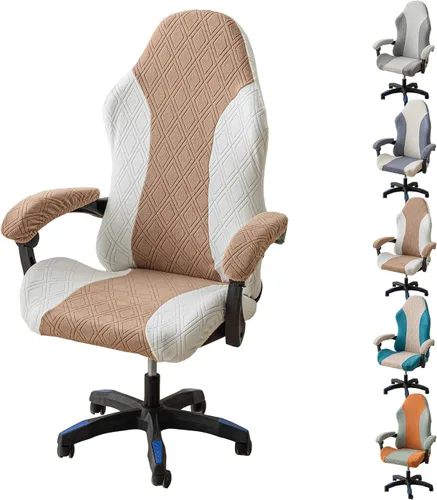 Vista 9 de Fundas para sillas de videojuegos, fundas para sillas de oficina y escritorio con fundas para reposabrazos, protector de silla de computadora