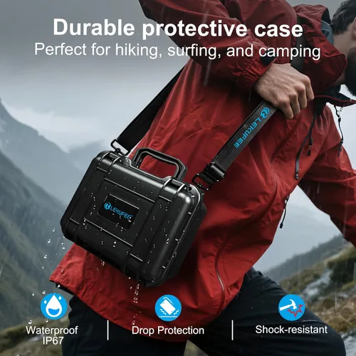 Vista 6 de Lekufee Funda de transporte impermeable para cámara Insta360 X5, Insta360 X4, Insta360 X3 y otros accesorios (solo funda)
