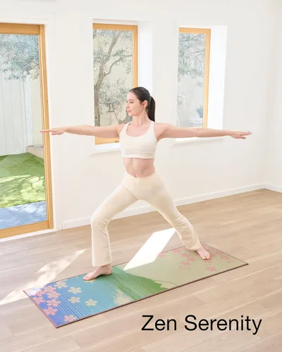 Vista 5 de FULI Tapete de yoga japonés tatami, tapete Igusa, esterillas antideslizantes para ejercicio y fitness, pilates y entrenamientos de piso, fabricado