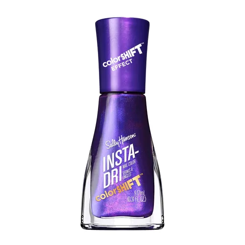 Vista 16 de Sally Hansen Insta-Dri Holo-Glow Esmalte de uñas de secado rápido, duración prolongada, brillo sin vetas Semi-opaco, con destellos 102 Lila
