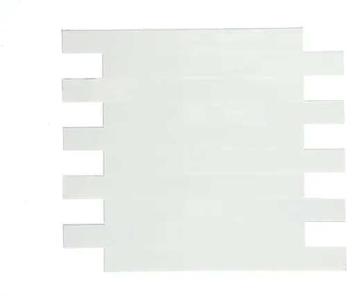 Vista 5 de Daltile SimplyStick Mosaix Mosaix - Mosaico de ladrillo de 1.25 x 4 pulgadas para despegar y pegar de piedra caliza y vidrio, color blanco chenilla