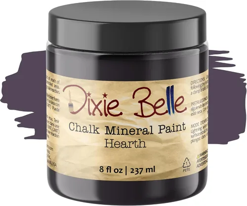 Vista 112 de Pintura para muebles con acabado de tiza Dixie Belle Paint Company - Amatista (4oz) - Pintura mineral de tiza chic púrpura profundo mate