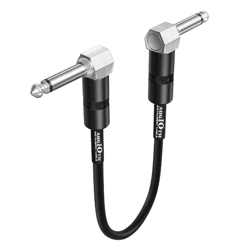 Vista 8 de Cable de conexión de guitarra de 6 pulgadas, cables de pedal de efecto de guitarra de 5.9 in, en ángulo Performance Guitar Effect Pedal Cables