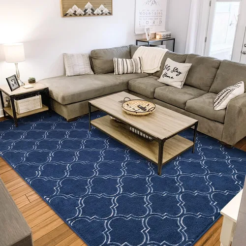 Vista 2 de HOMORE Alfombra peluda de espuma viscoelástica de 5 x 8 pies para dormitorio de niños, alfombra moderna y esponjosa para sala de estar, decoración