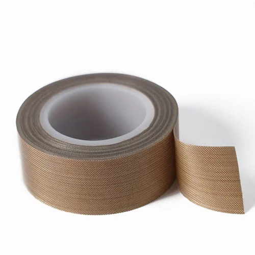Vista 4 de Cinta de teflón, cinta de 1/2 pulgada x 10 metros x 0.18mm de baja fricción, cinta adhesiva resistente a altas temperaturas, resistente a la Marrón