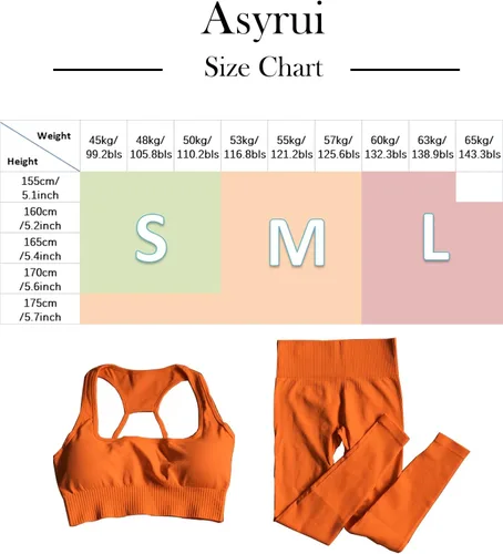Vista 6 de Asyrui Conjuntos de entrenamiento para mujer 2 piezas leggings de cintura acanalada cuello redondo brasier deportivo trajes de yoga gimnasio