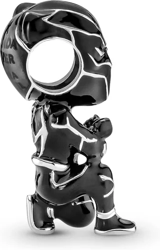 Vista 3 de PANDORA 790783C01 Marvel The Avengers Black Panther Charm Plata esterlina No es una piedra preciosa
