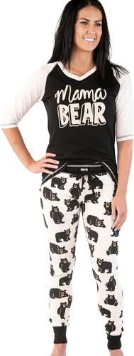 Vista 2 de Lazy One Conjuntos de pijama familiar a juego para adultos, niños y bebés (oso familiar)