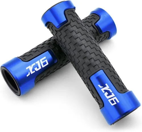 Vista 5 de Empuñaduras de manillar de motocicleta XJ6 Logo para Yamaha XJ6 XJ-6 X J 6 2009-2015 16 Accesorios de motocicleta 7/8 pulgadas 0.866 in CNC de goma
