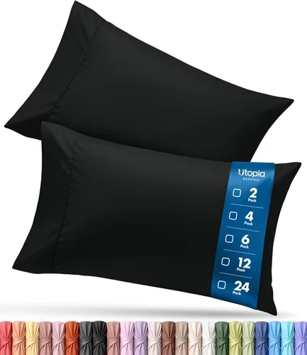 Vista 18 de Utopia Bedding - Juego de 2 fundas de almohada tamaño estándar, con cierre de sobre, tela de microfibra cepillada suave, resistentes al encogimiento