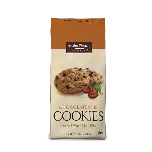 Vista 8 de Sticky Fingers - Mezcla de galletas con chispas de chocolate – Mezcla seca para hornear galletas caseras con chispas de chocolate, hecha con chispas
