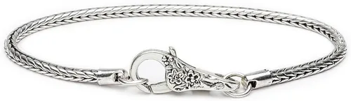 Vista 2 de rubyca Floral serpiente cadena pulsera de plata