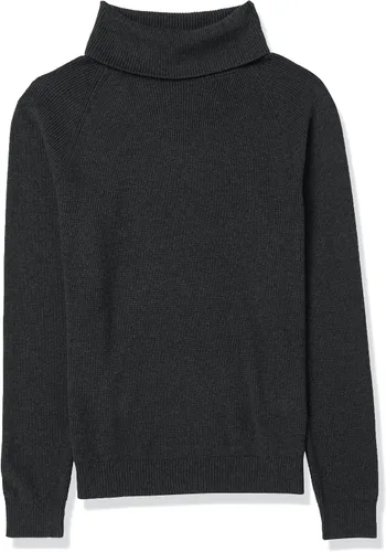 Vista 5 de Tienda Essentials Suéter de cuello alto de punto acanalado 100% algodón para hombre