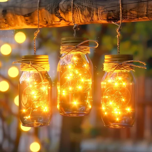 Vista 6 de Guirnaldas de luces enchufables, de 33 pies, 100 luces LED impermeables de alambre plateado, adaptador incluido, cable de luces estrelladas
