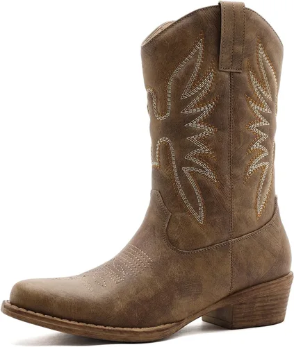 Vista 16 de GLOBALWIN Cowboy Boots for Women, Mid-Calf Western Style 19YY17negro