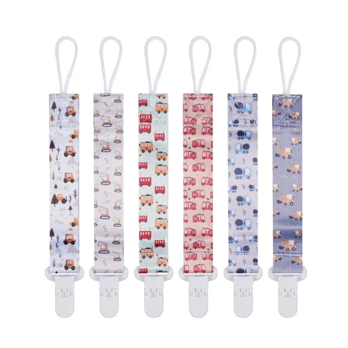 Vista 8 de Pinza para chupete para bebé, correa Paci, clips para bebés, niños y niñas, artículos esenciales para recién nacidos, paquete de 6 unidades (Navidad)