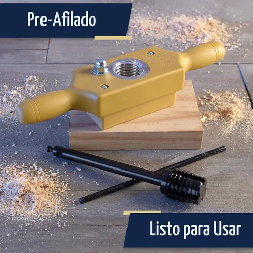 Vista 4 de Juego de machos y terrajas - 1 pulgada x 6TPI Kit de macho de rosca para espigas que corta roscas de madera macho y hembra con caja de roscar de dos