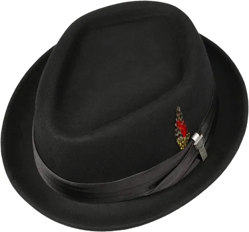 Vista 2 de Brixton Sombrero Stout Pork Pie para Hombre Negro/Negro