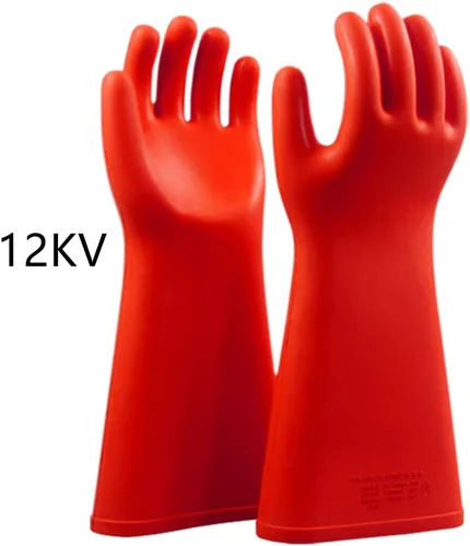 Vista 2 de 1 par electricista especial aislado guantes 12KV 20KV 25KV 35KV seguridad protección trabajo guantes