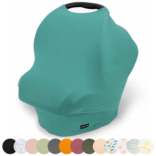 Vista 14 de Simka Rose Funda de asiento de automóvil para bebés, multiusos, transpirable, cubierta de lactancia y toldo para asiento de automóvil de bebé