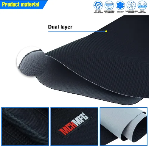 Vista 6 de Funda blanda universal de agarre para todas las motocicletas de tierra, MX, Cross, Enduro (Negro)