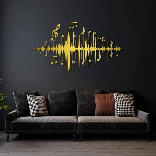 Vista 5 de SZI Notas musicales arte de pared de metal, notas musicales de metal, arte de pared musical, regalo para amantes de la música, decoración de pared