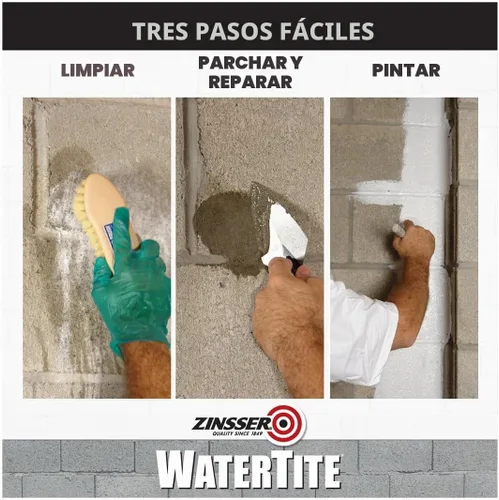 Vista 7 de Zinsser WaterTite LX Ultra White Pintura Impermeabilizante