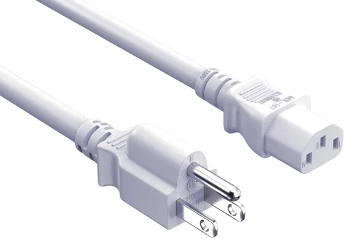 Vista 12 de IEC320 C13 a NEMA 5-15P - Cable de alimentación universal de 1 pie y 18 AWG, compatible con computadoras, monitores, impresoras y televisores