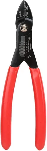 Vista 8 de Alicates de prensado de mano, 7.1 in / 7.1 pulgadas, 4 en 1, pelacables multiusos, pelacables eléctricos profesionales, herramienta de prensado