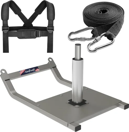 Vista 8 de GanFindX Trineo de pesas, trineo de entrenamiento, entrenamiento de fuerza para ejercicio atlético y mejora de velocidad, adecuado para discos