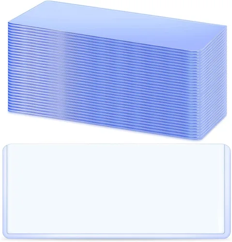 Vista 6 de Sepamoon 30 fundas para billetes de dólar, 6.9 x 2.95 pulgadas, fundas de plástico duro transparente para billetes, impermeables, soporte