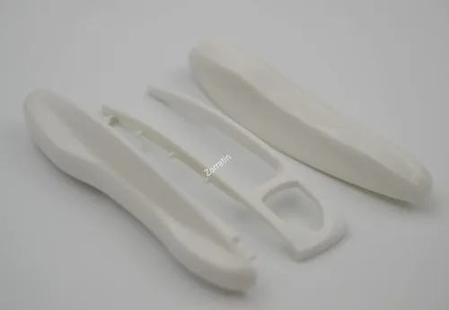 Vista 4 de Reemplazo de carcasa de llavero ABS pintado, juego de 3 piezas para Porsche (992) Cayenne, Macan, 911 Blanco metálico