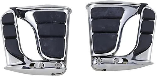 Vista 5 de Kuryakyn 4466 Estriberas de motocicleta: Reposapiés SwingWing con adaptadores de montaje macho para motocicletas Harley-Davidson 2010-19, cromado, 1