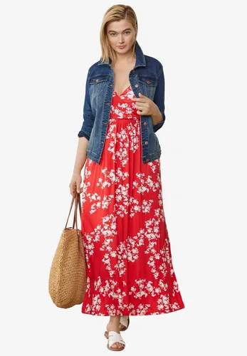 Vista 5 de ellos Vestido largo de punto para mujer de talla grande