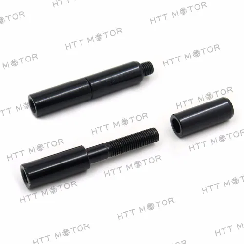 Vista 3 de MT387-001 - Kit de extensiones de espejo negro de 2 pulgadas compatible con Harley Softail Sportster Dyna Touring