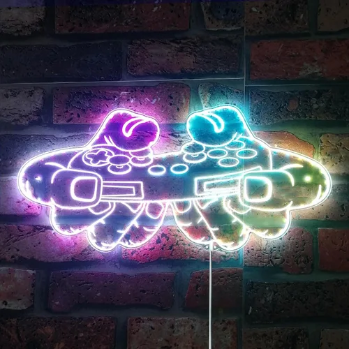 Vista 37 de ADVPRO Arcade Retro Game Classics Video Room RGB Dynamic Glam LED Sign - Forma de corte a borde - Decoración 3D inteligente - Señalización